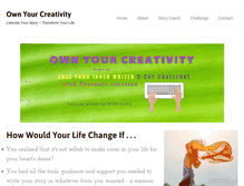 Tablet Screenshot of ownyourcreativity.com